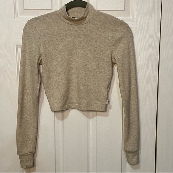 TNA Cropped Mockneck Cream Sweater. Size Small. - Picture 15 of 16